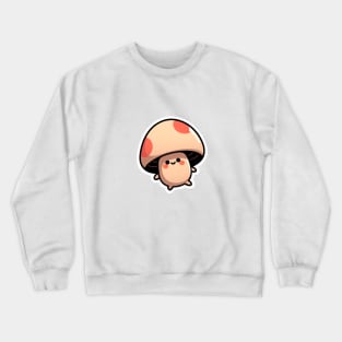 cute happy mushroom illustration Crewneck Sweatshirt
